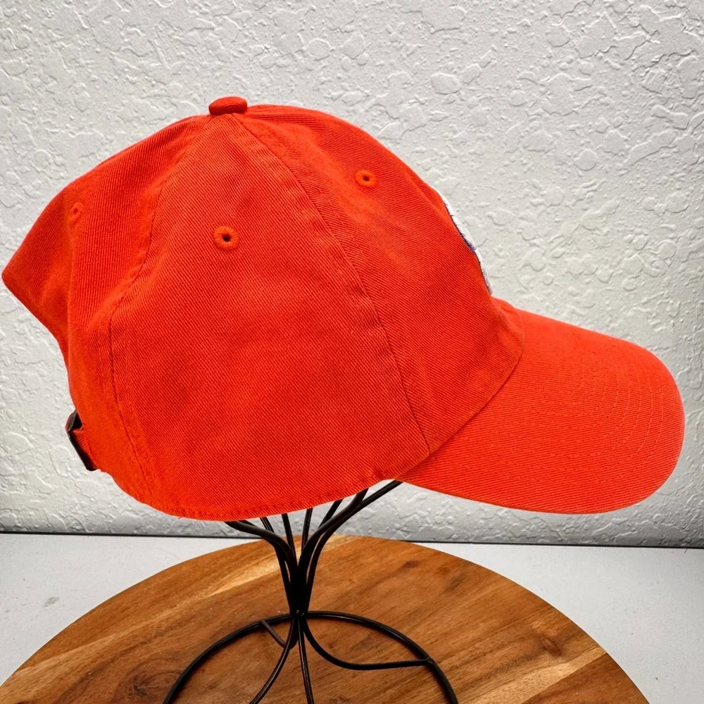 47 Brand Clemson Tigers Orange‎ Clean Up Adjustable Hat Paw Logo OSFA
